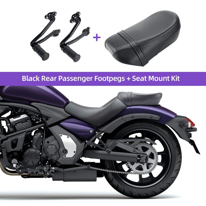 FIASRAC Passenger Seat and Foot Pegs Kit For Kawasaki Vulcan 650 VN650 2015-2023 - Image 3